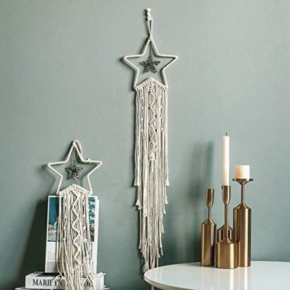 Star & Moon Dream Catcher Macrame Bohemian Decor - Picture 5 of 11